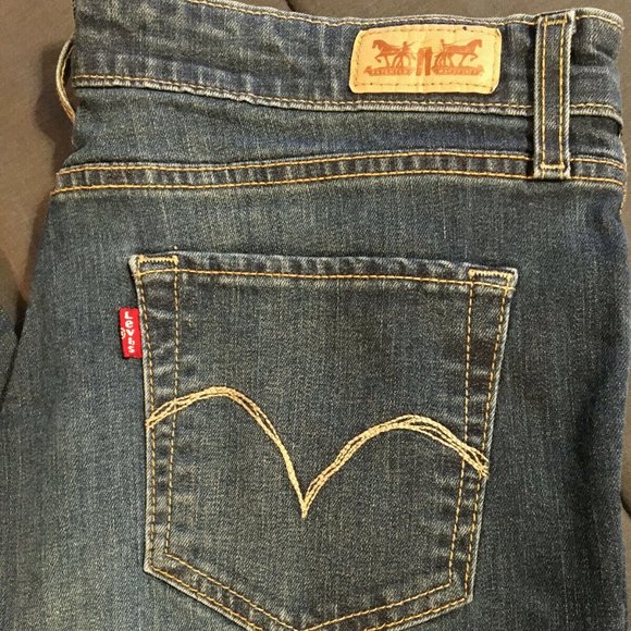 Levi's Denim - Levi's Women's 10 Med Mid Rise Skinny Fit Medium Wash Straight Leg Jeans Pant